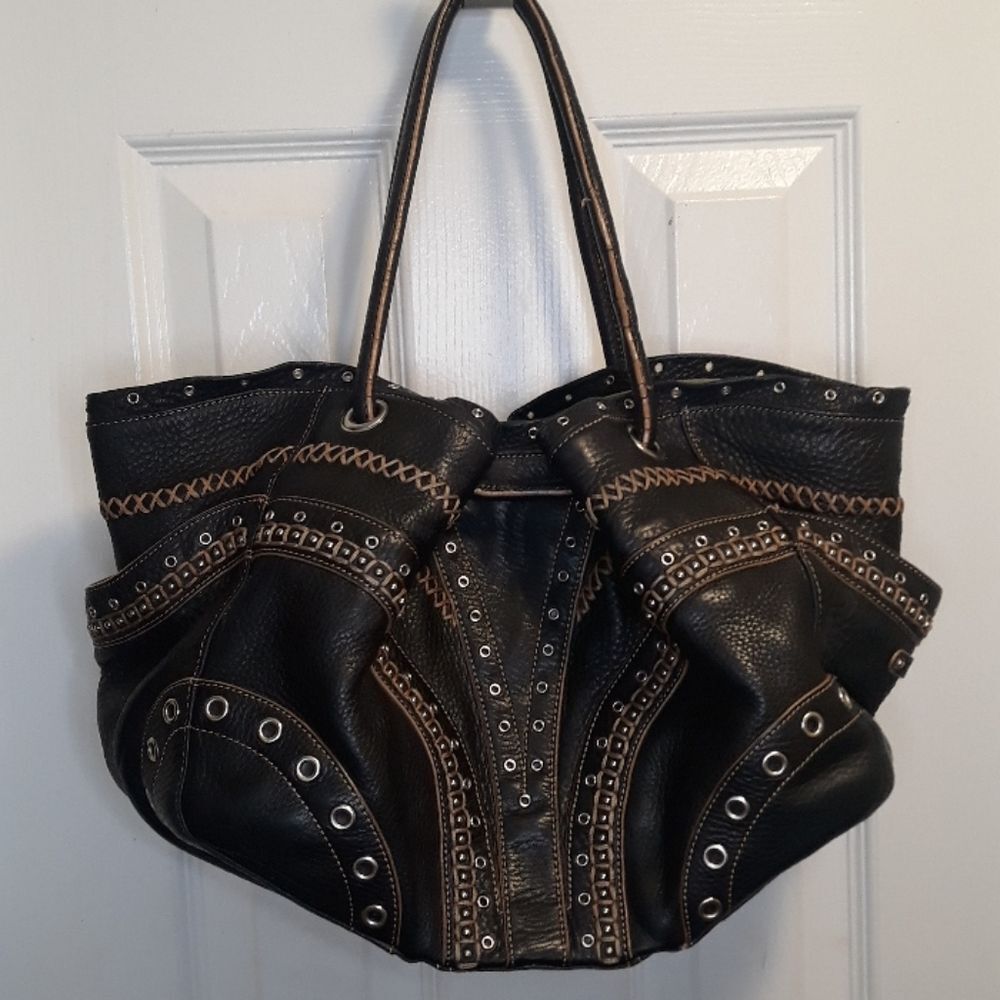 Cole Haan Black and Brown Satchel